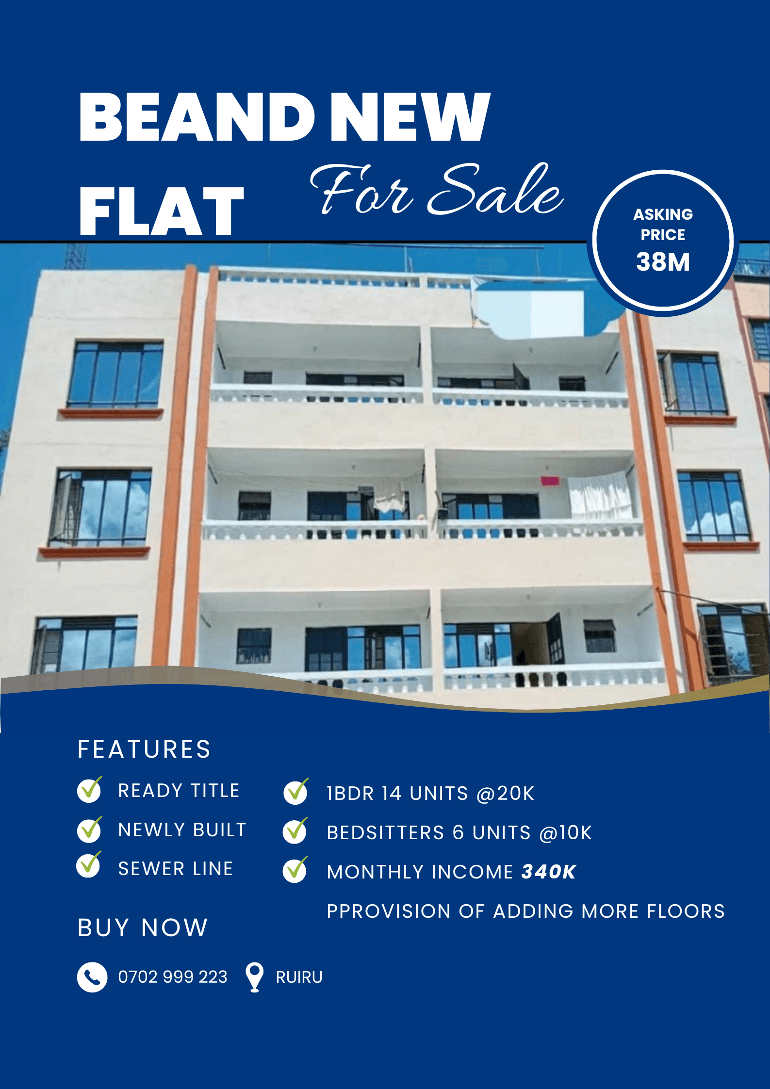 Block of flat for sale in Ruiru  - Image 1